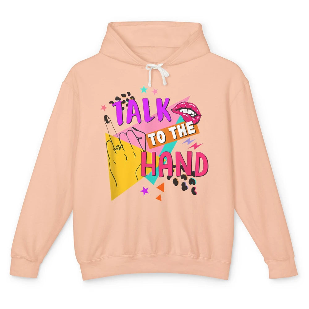 Talk To Hand Bride Retro 90s Bachelorette Bridal Engagement Unisex Lightweight Hoodie