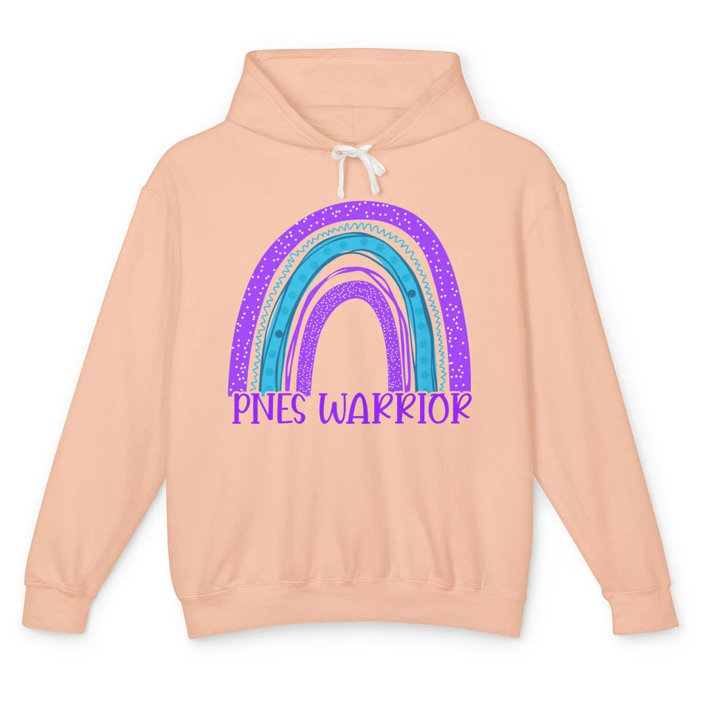 Psychogenic Non-epileptic Seizures PNES Purple Teal Rainbow Unisex Lightweight Hoodie