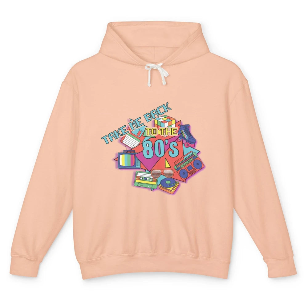 Take Me Back To The 80s Vintage 1980s Born Birthday Party Unisex Lightweight Hoodie