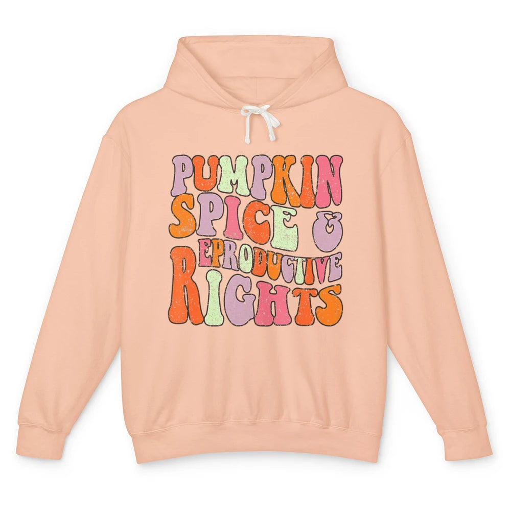 Groovy Pumpkin Spice Reproductive Rights Halloween Spooky Unisex Lightweight Hoodie