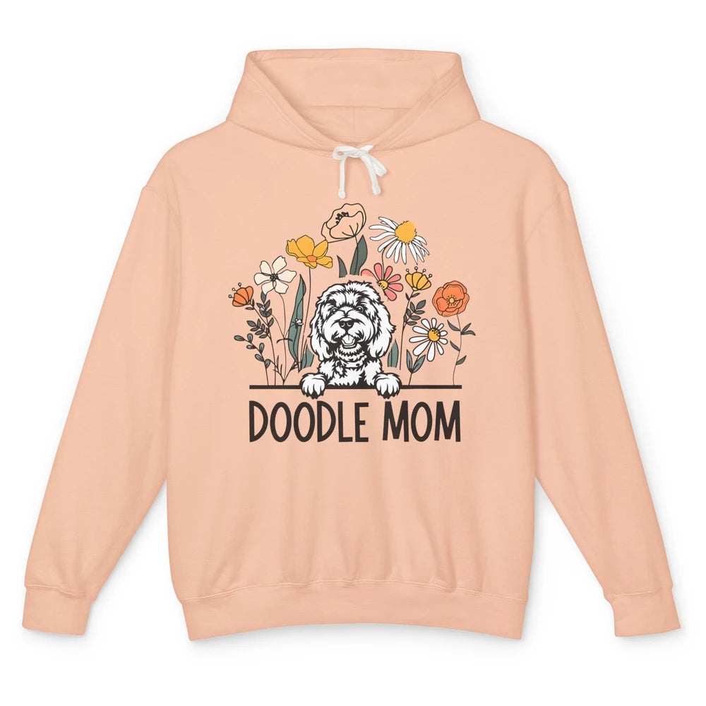 Doodle Mom Wildflowers Golden Doodle Mama Mother's Day Gift Unisex Lightweight Hoodie