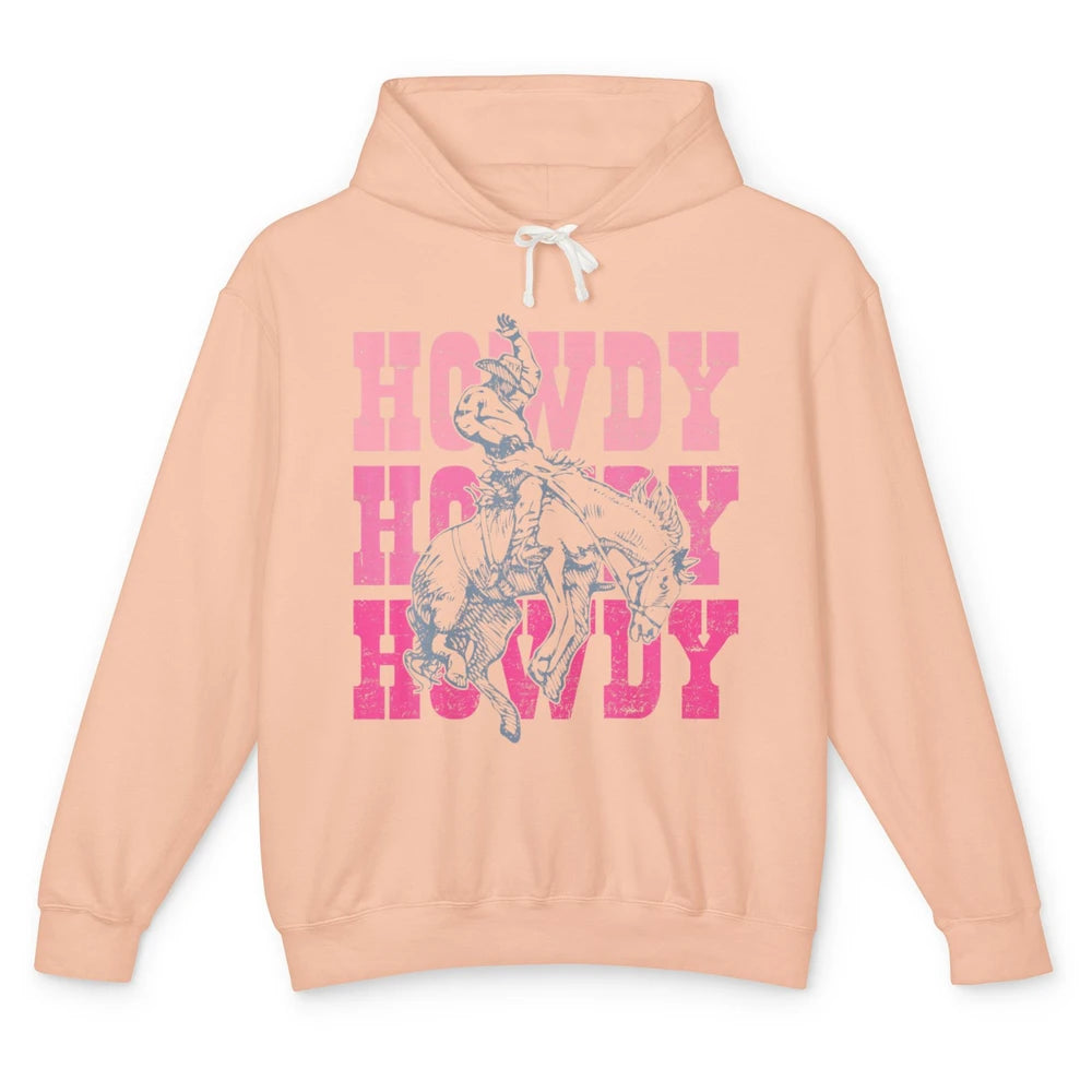 Groovy Howdy Cowboy Rodeo Western Country Retro Riding Horse Unisex Lightweight Hoodie