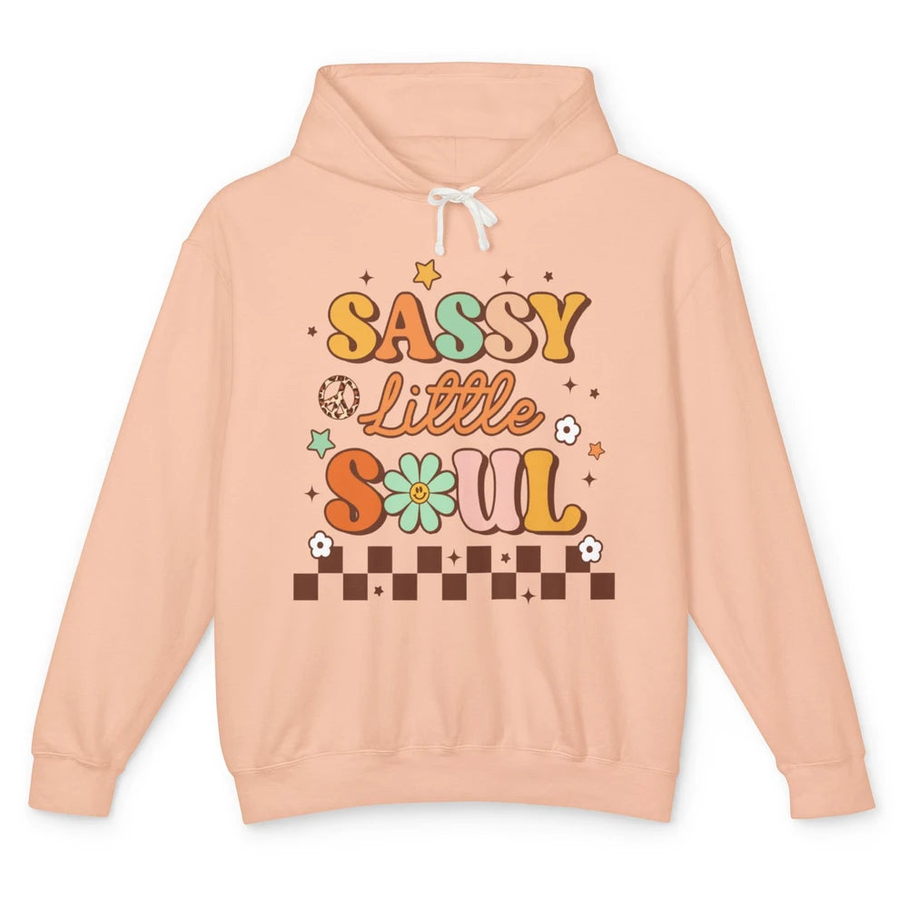 Sassy Little Soul Retro 60s Groovy Hippie Daisy Peace Boho Unisex Lightweight Hoodie