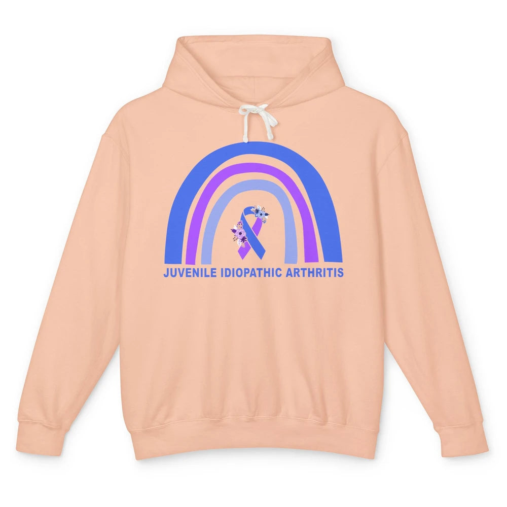 Juvenile Idiopathic Arthritis JIA Awareness Floral Rainbow Unisex Lightweight Hoodie