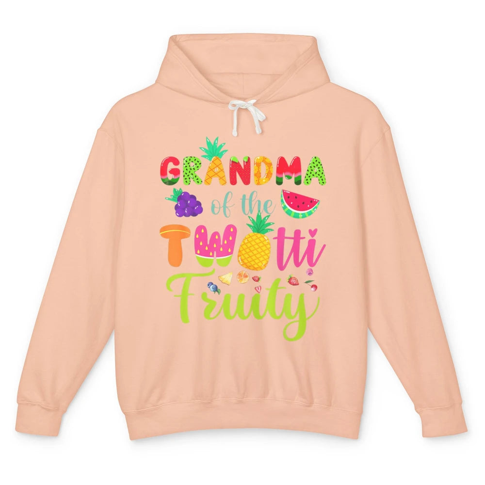 Grandma Of The Twotti Fruity 2nd Birthday Summer Fruit Nana Unisex Lightweight Hoodie