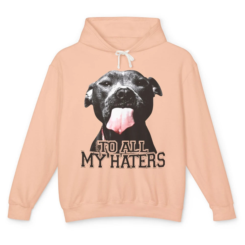 Funny Pitbull To All My Haters Dog Mom Dad Mothers Day Gift Unisex Lightweight Hoodie