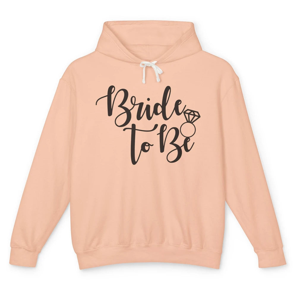 Bride To Be Wedding Ring Future Mrs. Engagement Bachelorette Unisex Lightweight Hoodie