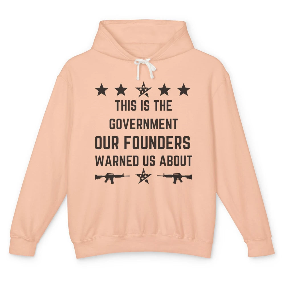 Retro The Government The Founders Warned Us About Anti Biden Unisex Lightweight Hoodie