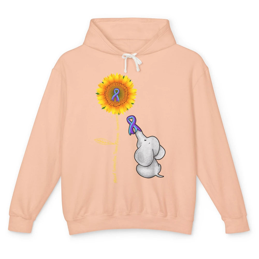 Mixed Connective Tissue Disease Baby Elephant Sunflower Unisex Lightweight Hoodie