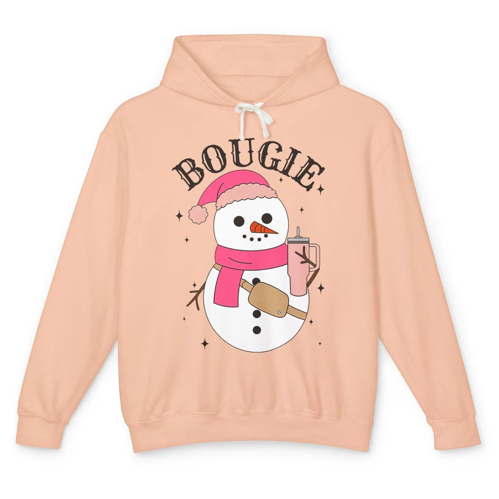 Funny Christmas Boo-jee Snowman Bougie Christmas Winter Unisex Lightweight Hoodie