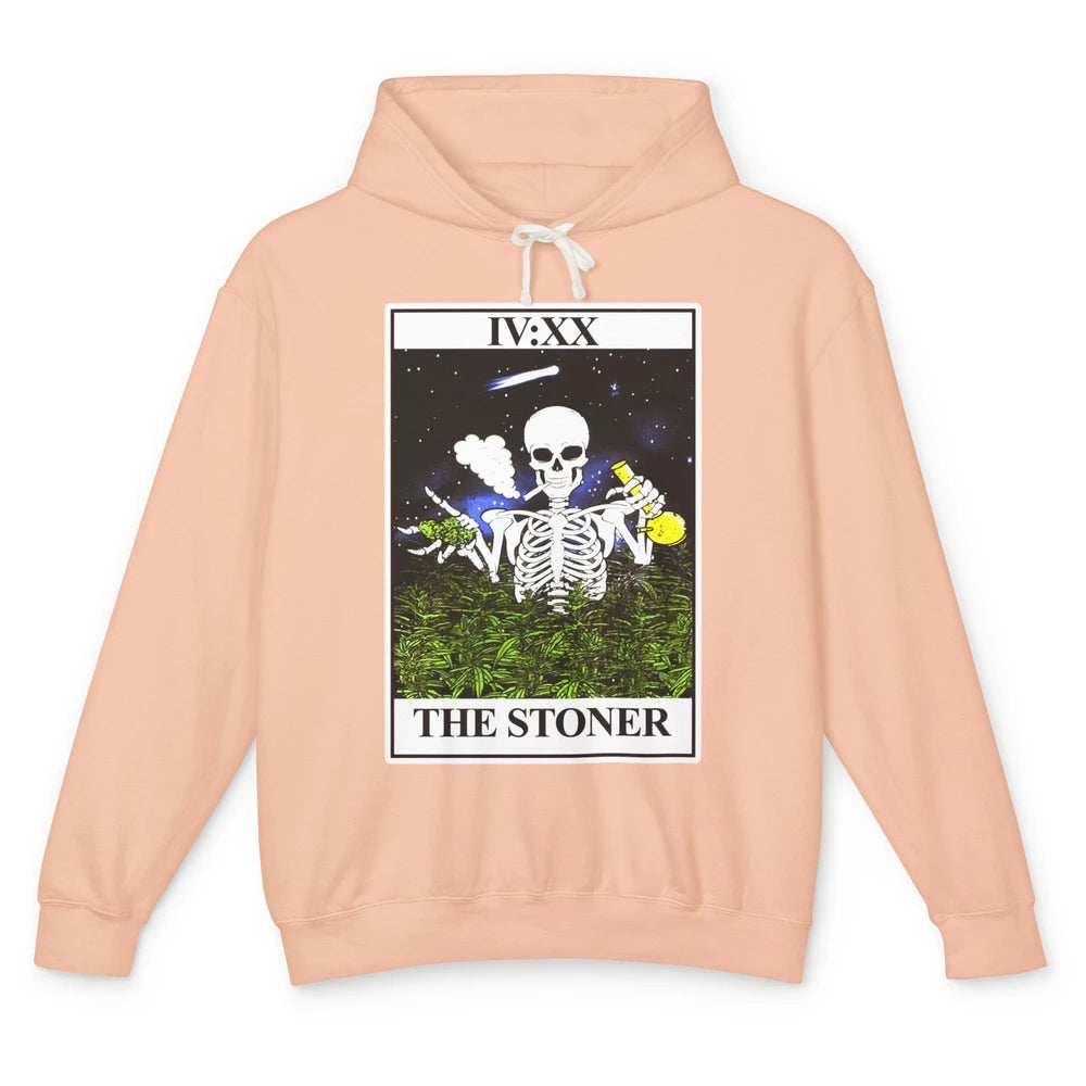 Skeleton Weed The Stoner Tarot Card Weed Cannabis Marijuana Unisex Lightweight Hoodie