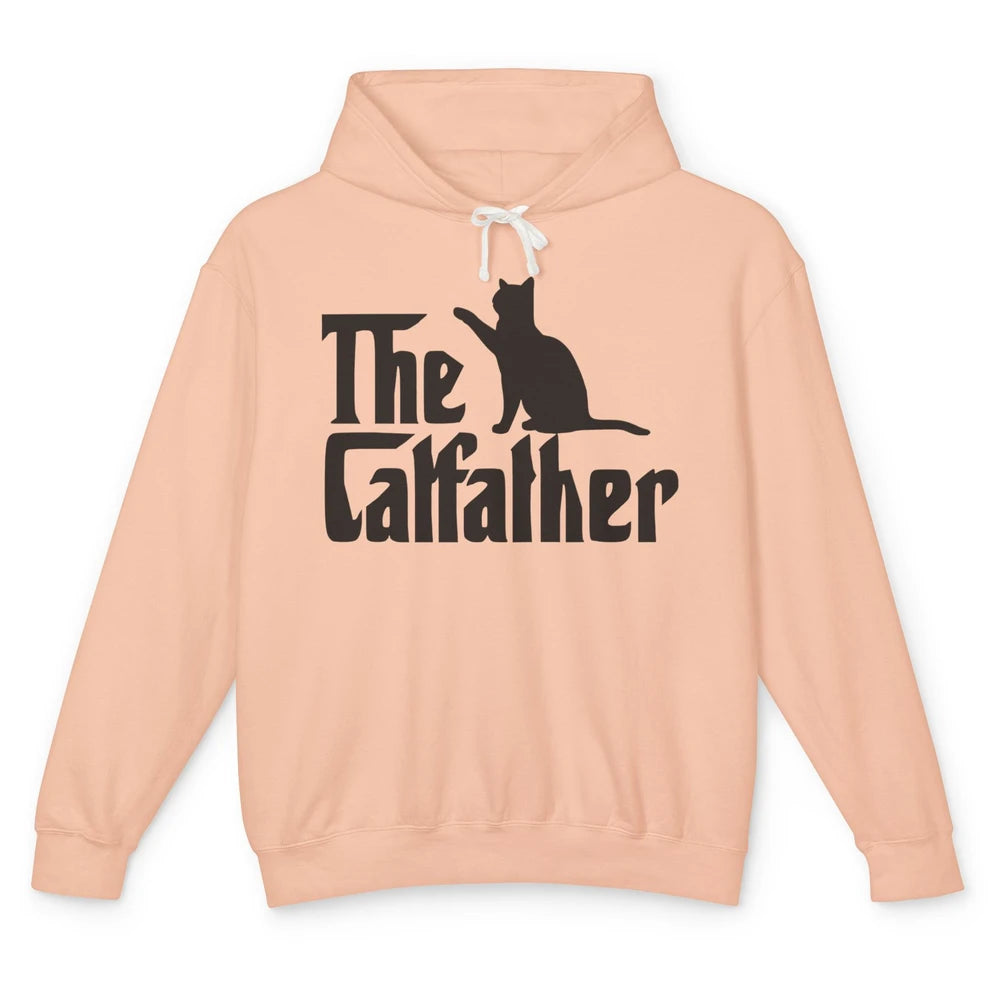 The Catfather Parody Funny Cat Lovers Cat Dad Fathers Day Unisex Lightweight Hoodie