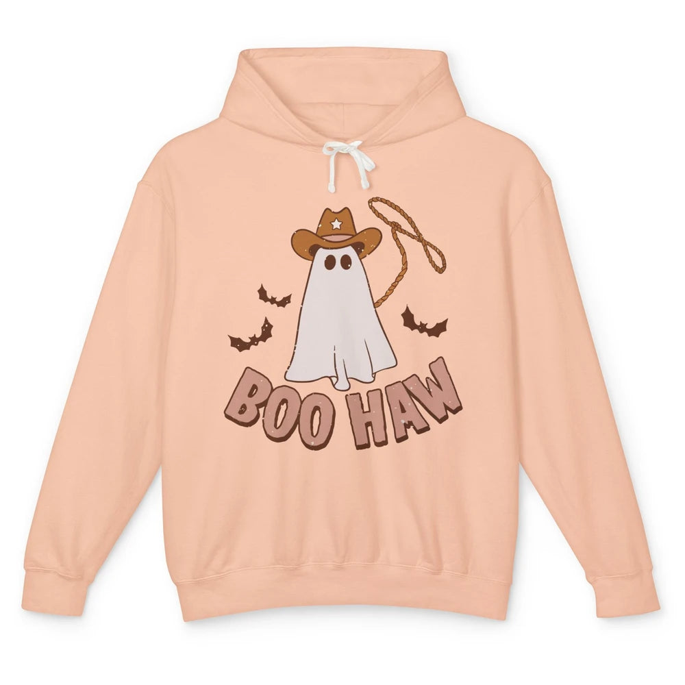 Funny Cowboy Ghost Yeehaw Halloween Western Country Cowboy Unisex Lightweight Hoodie