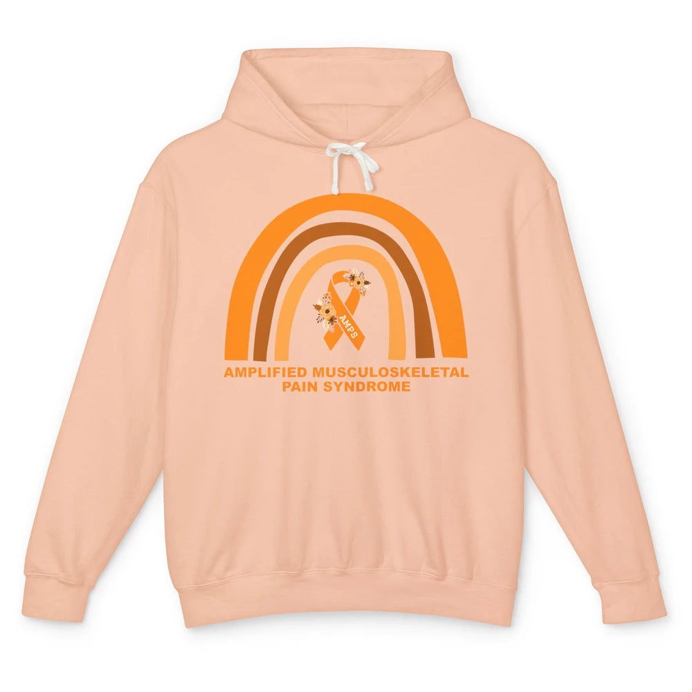 Amplified Musculoskeletal Pain Syndrome AMPS Orange Rainbow Unisex Lightweight Hoodie