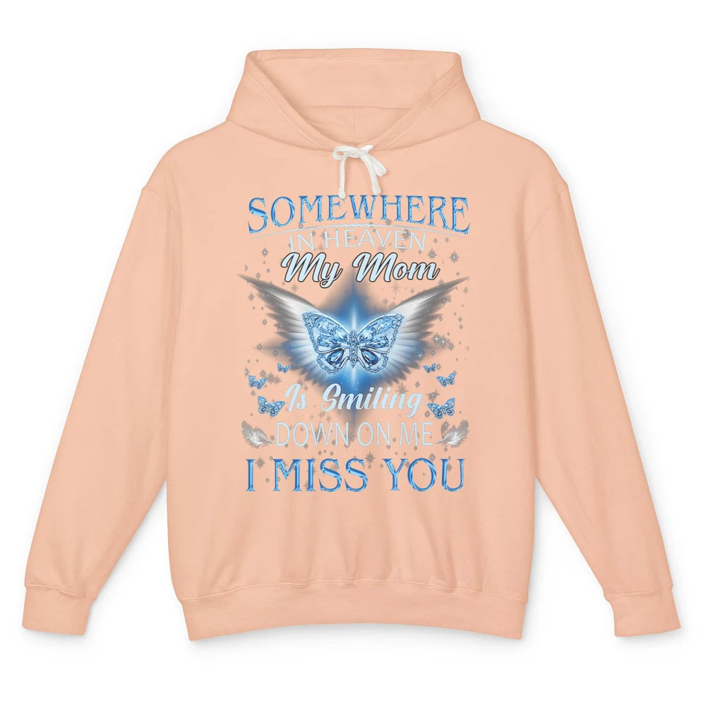 My Mom In Heaven Angel Wings Mother Memories Forever Love Unisex Lightweight Hoodie