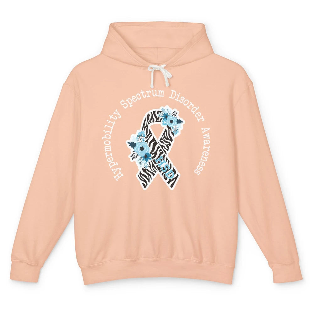 Hypermobility Spectrum Disorder Awareness HSD Zibra Ribbon Unisex Lightweight Hoodie