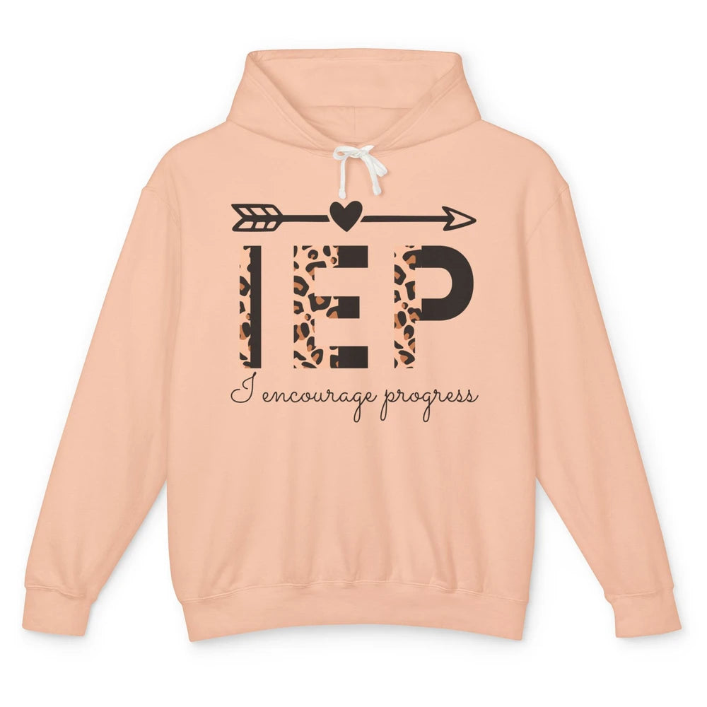 SPED Teacher I Encourage Progress IEP Squad Special Edu Gift Unisex Lightweight Hoodie