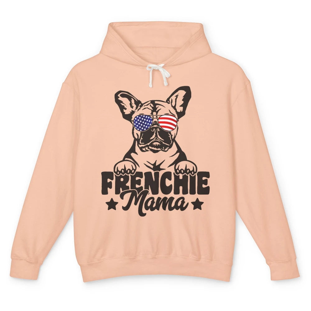 Frenchie Mama Patriotic French Bulldog Mom Dog Mothers Day Unisex Lightweight Hoodie