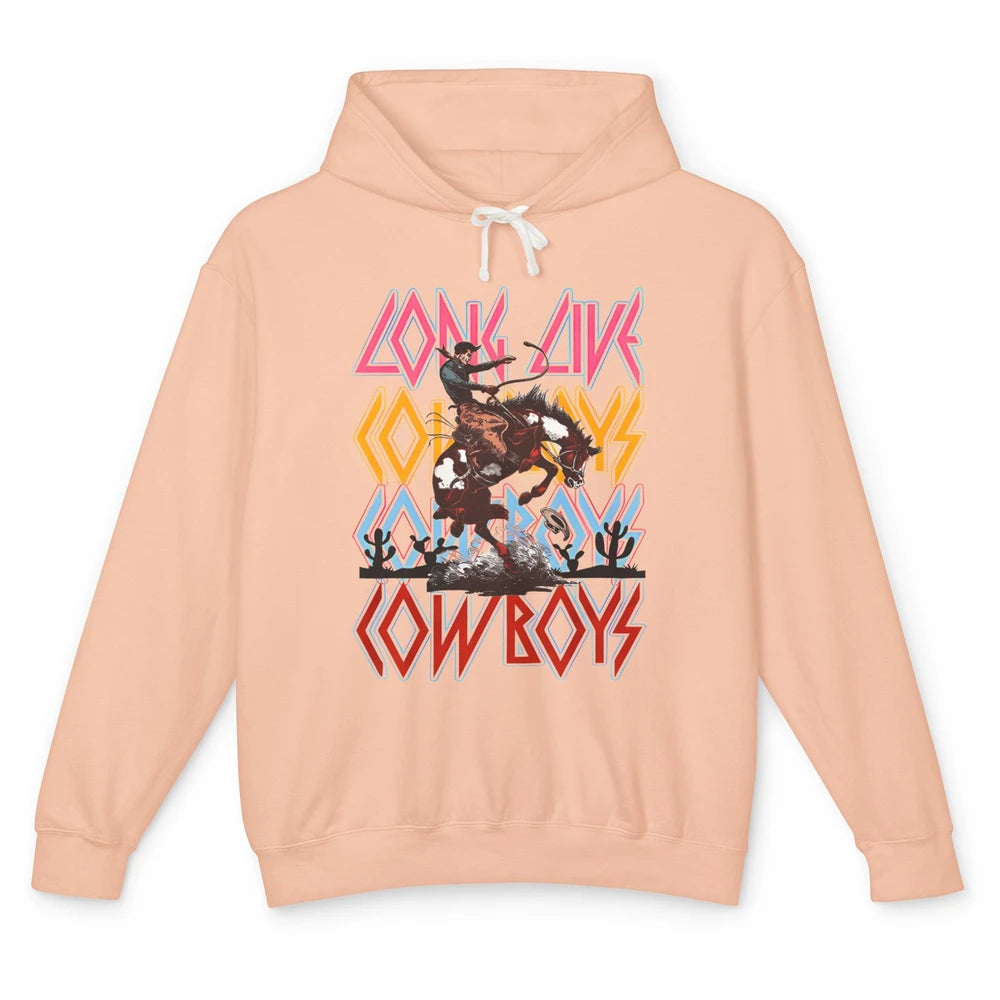 Texas Cowboys Cowgirl Rodeo Western Country Retro Horserider Unisex Lightweight Hoodie