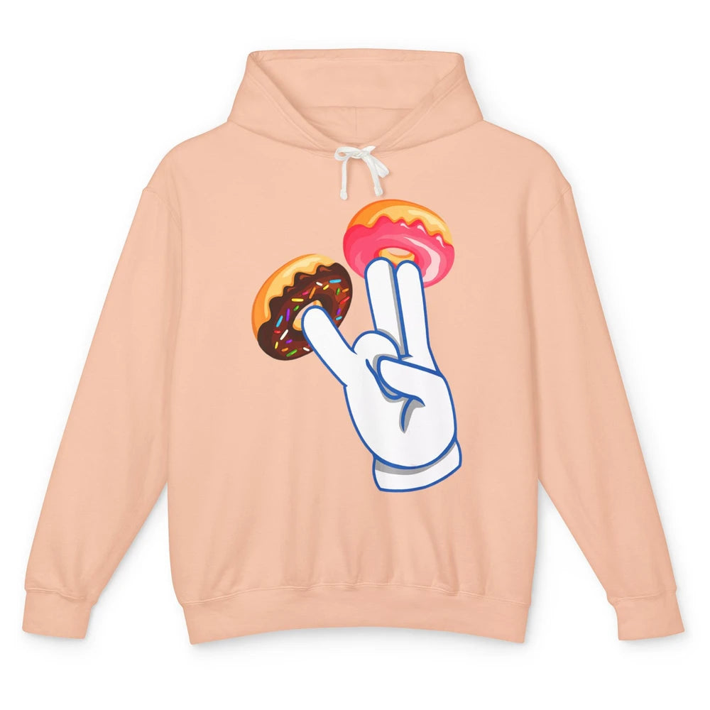 Funny Donut Two In Pink Shocker Men Women Sarcastic Doughnut Unisex Lightweight Hoodie