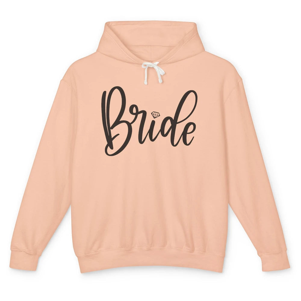 Bride To Be Diamond Ring Future Mrs. Engagement Bachelorette Unisex Lightweight Hoodie