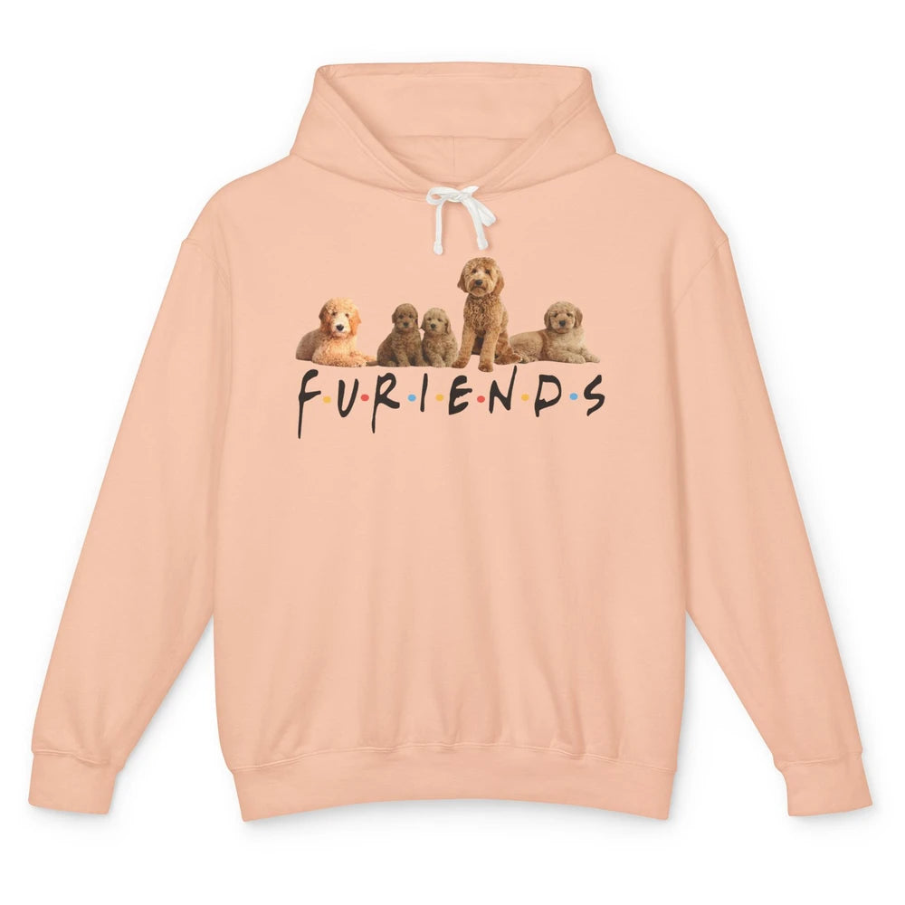 Golden Doodle Furiends Cute Doodle Dog Friends Doodle Lovers Unisex Lightweight Hoodie