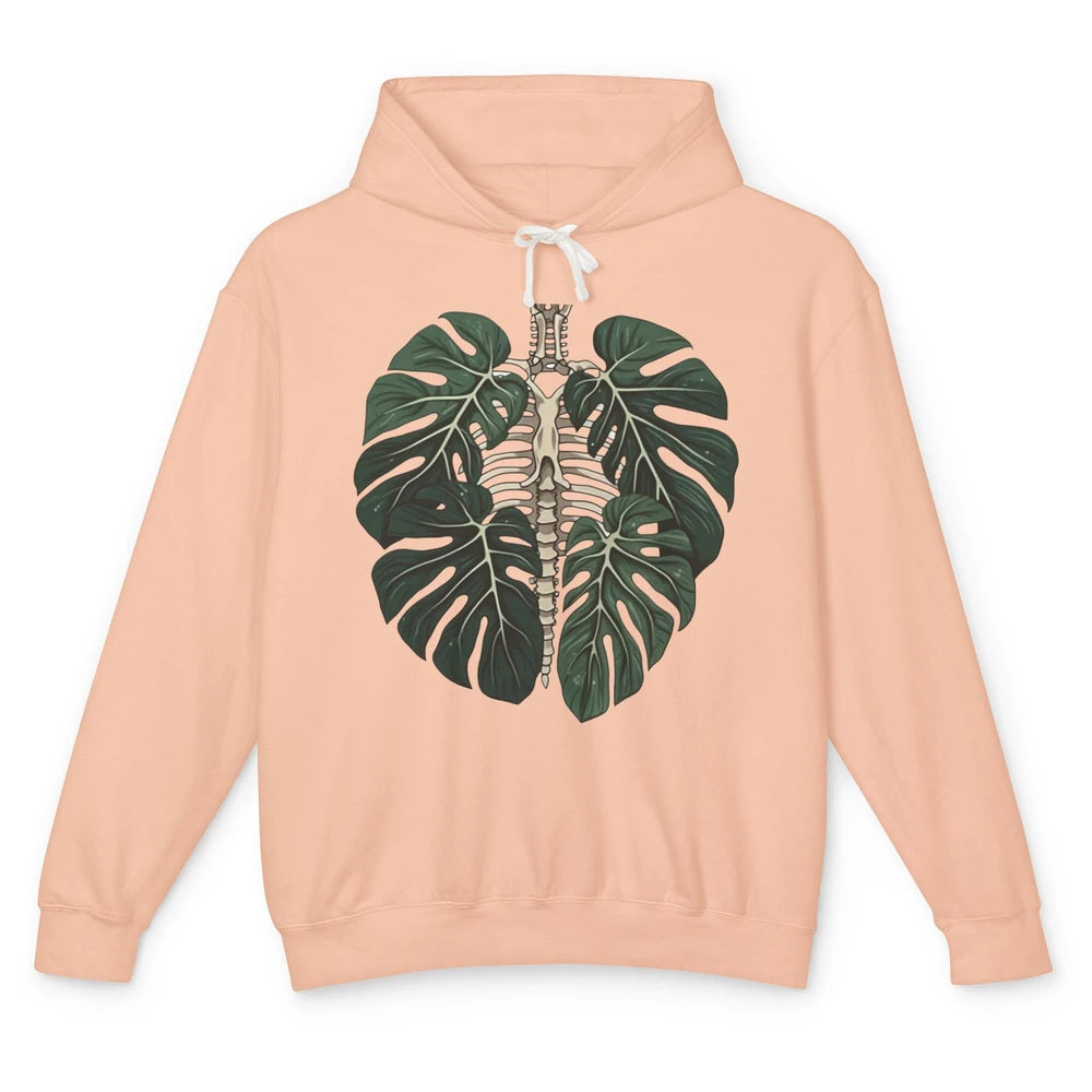 Skeleton Plant Body Nature Botanical Gardening Plant Lovers Unisex Lightweight Hoodie