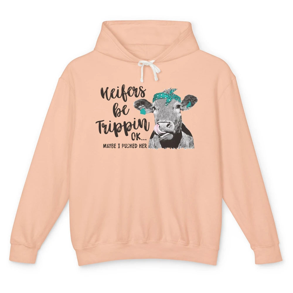 Funny Floral Heifer Be Trippin Castle Farmers Women Vintage Unisex Lightweight Hoodie