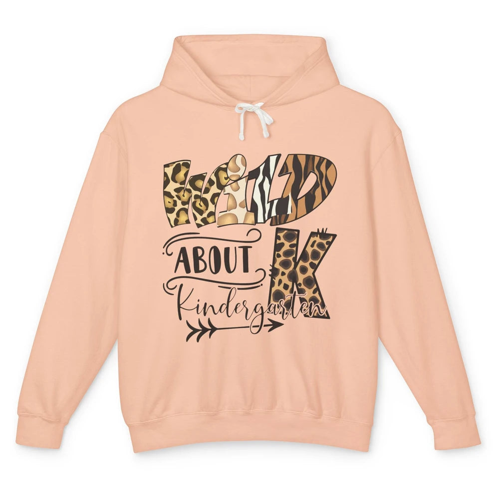 Wild About Kindergarten Back To School Student Teacher Gift Unisex Lightweight Hoodie