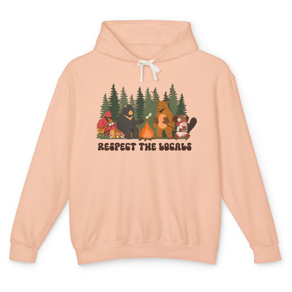 Respect Local Wildlife Camping Outdoor Mountain Environment Unisex Lightweight Hoodie