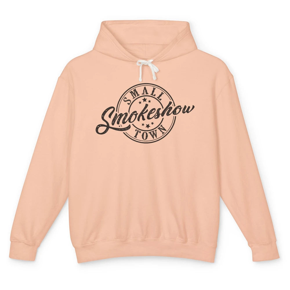 Retro Small Town Smokeshow Western Country Cowgirl Unisex Lightweight Hoodie