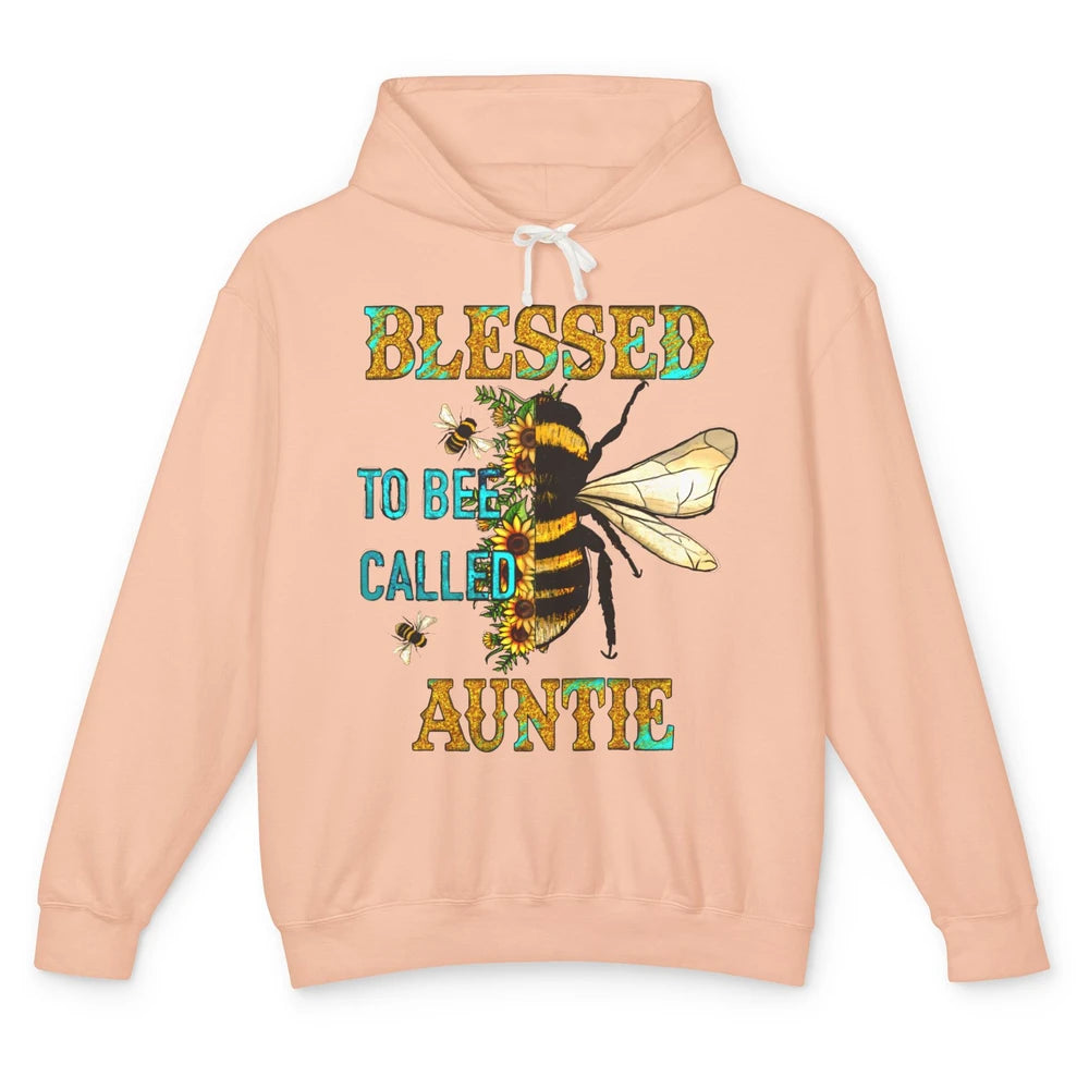 Blessed To Bee Called Auntie Pregnancy Nephew Niece Gift Unisex Lightweight Hoodie