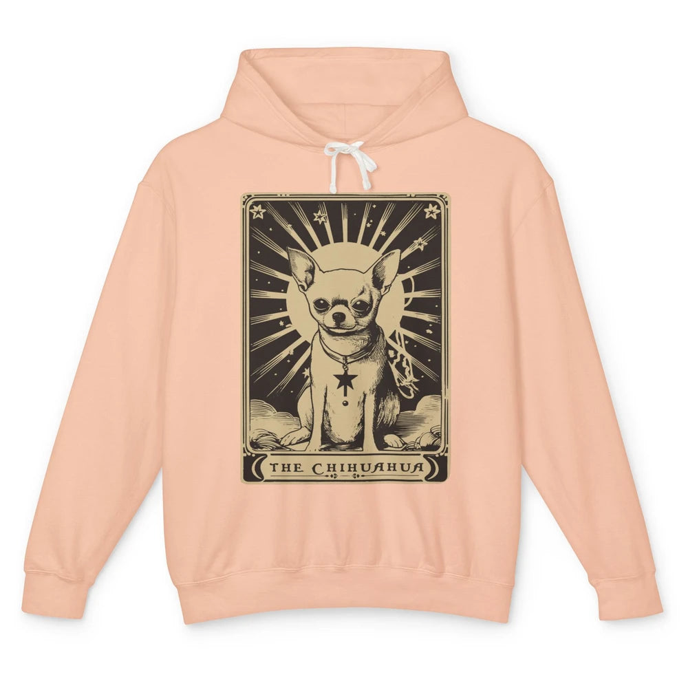 The Chihuahua Tarot Card Black Chihuahua Halloween Dog Mom Unisex Lightweight Hoodie