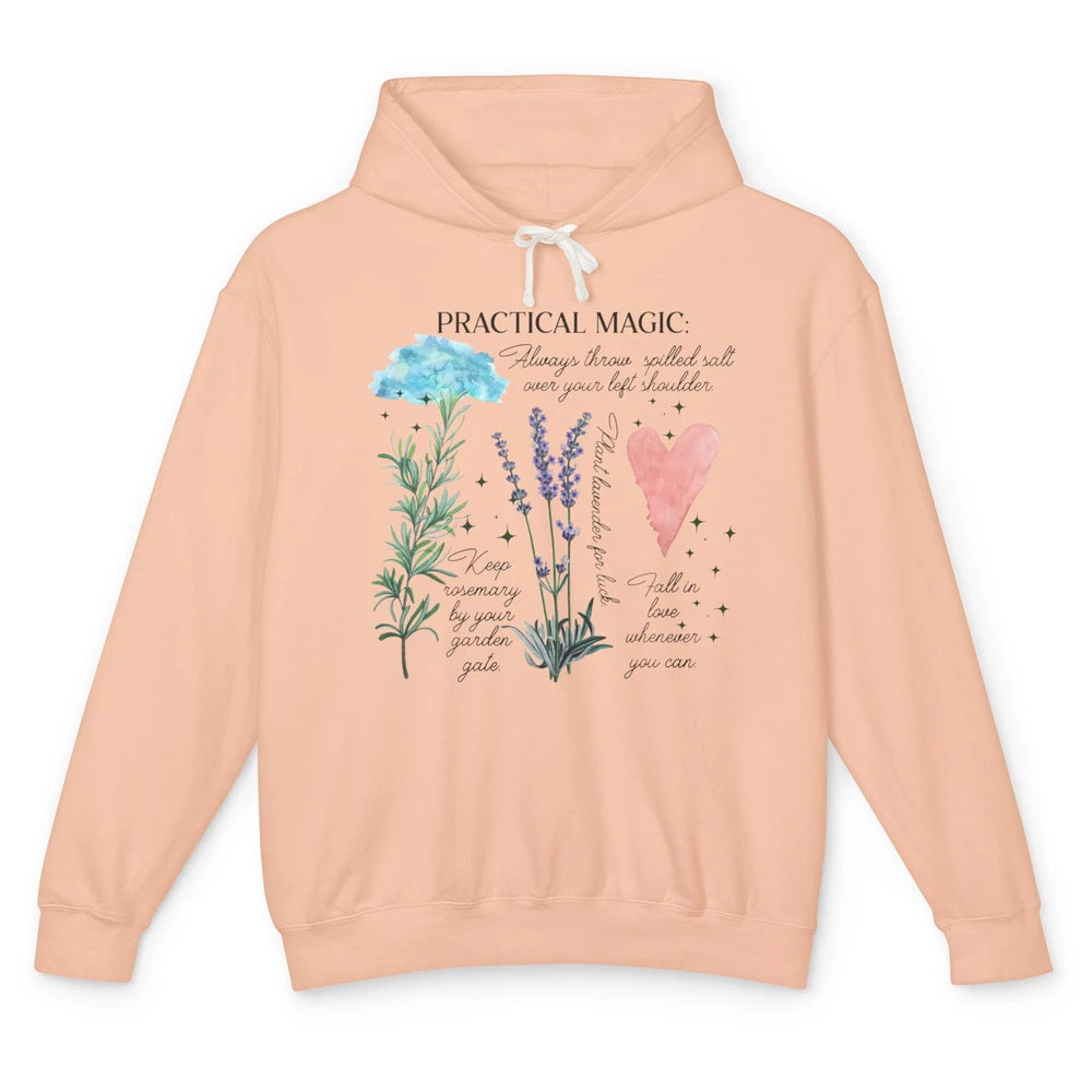 Practical Magic Witch Gardening Card Gardeners Plant Lovers Unisex Lightweight Hoodie