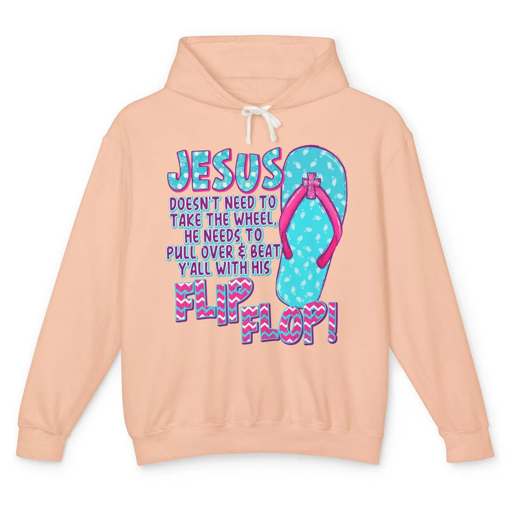 Christian Jesus Doesn't Need To Take The Wheel Religious Unisex Lightweight Hoodie