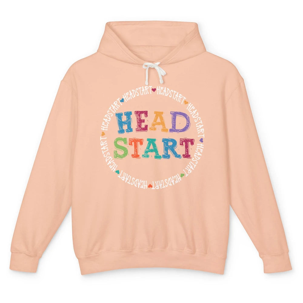 Headstart Rainbow Early Childhood Education Back To School Unisex Lightweight Hoodie