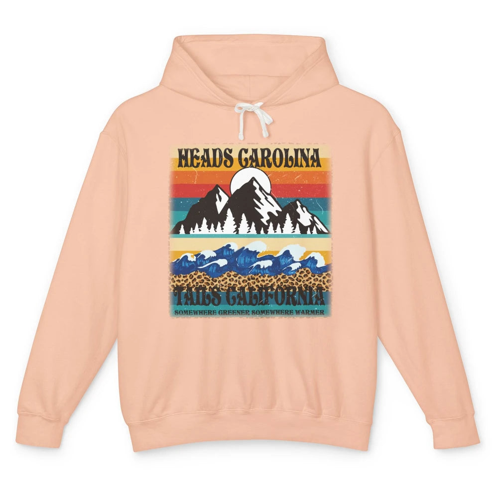 Vintage Heads Carolina Tail California Summer Beach Mountain Unisex Lightweight Hoodie