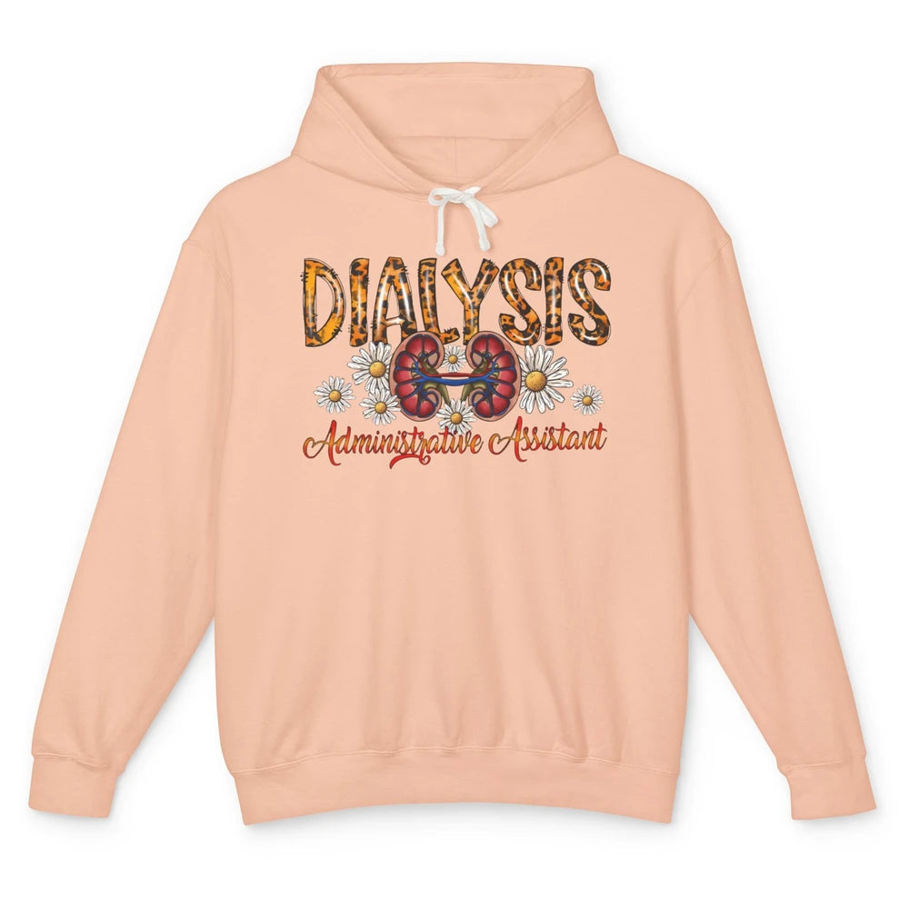 Floral Lungs Dialysis Administrative Assistant Nephrology Unisex Lightweight Hoodie