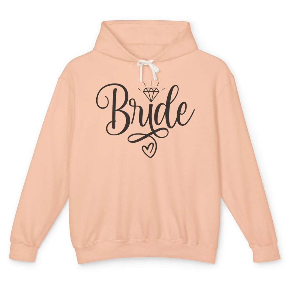 Bride To Be Wedding Ring Future Mrs. Engagement Bachelorette Unisex Lightweight Hoodie