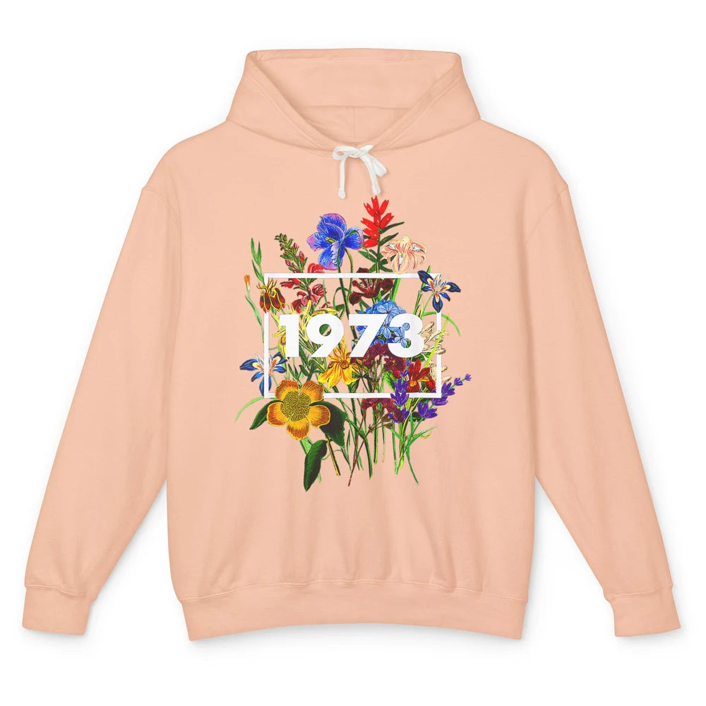 Wildflower Pro Choice 1973 Women Feminism Floral Body Rights Unisex Lightweight Hoodie