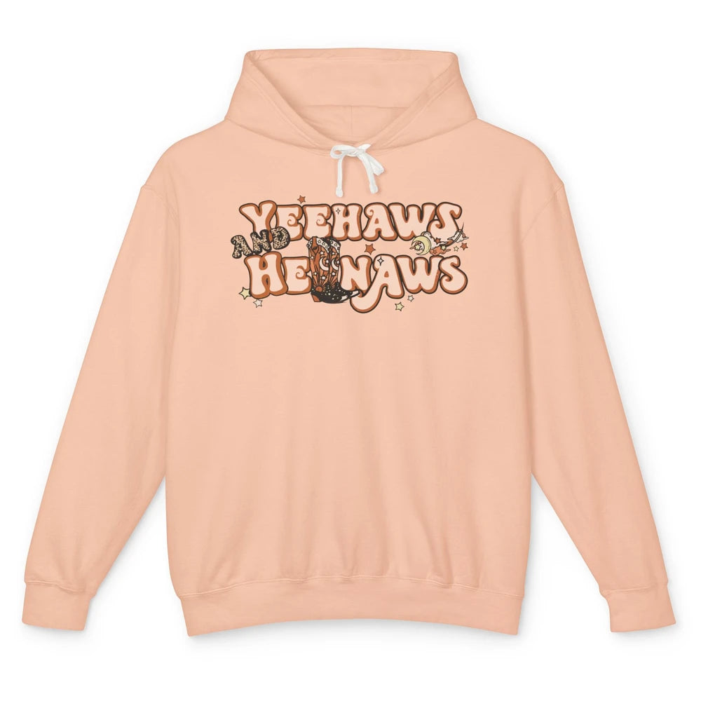 Boho Cowboy Boots Yeehaws And Hellnaws Western Country Girl Unisex Lightweight Hoodie