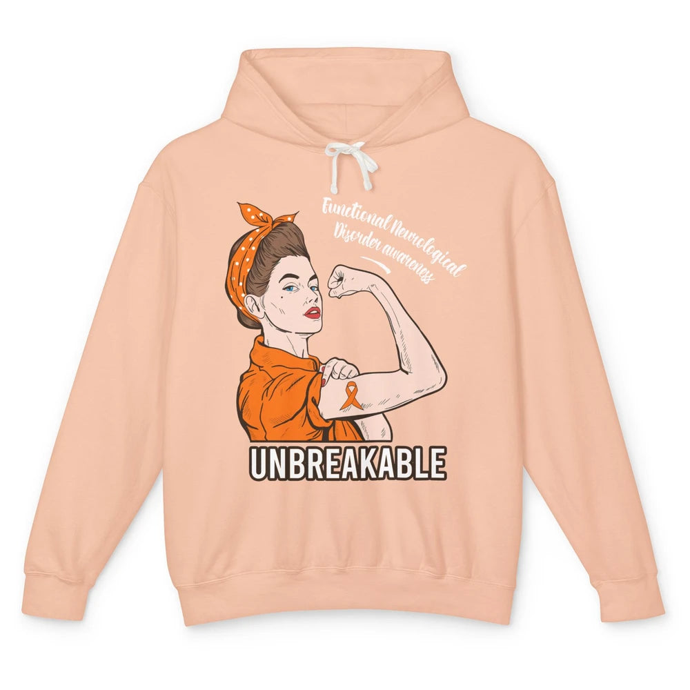 Functional Neurological Disorder Strong Woman Unbreakable Unisex Lightweight Hoodie