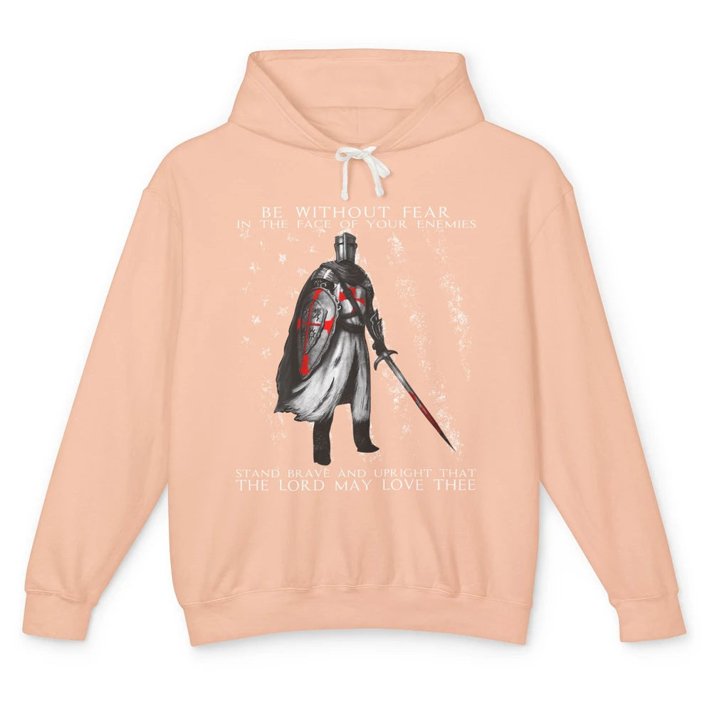 Knight Templar's Oath Be Without Fear In Your Enemies' Face Unisex Lightweight Hoodie