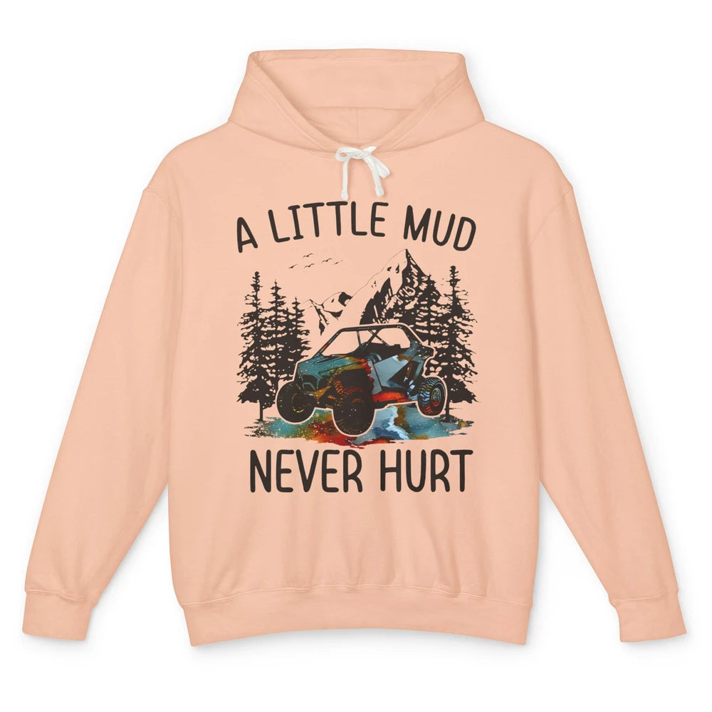 Retro UTV A Little Dirt Never Hurt Mud Riding SXS Offroad Unisex Lightweight Hoodie