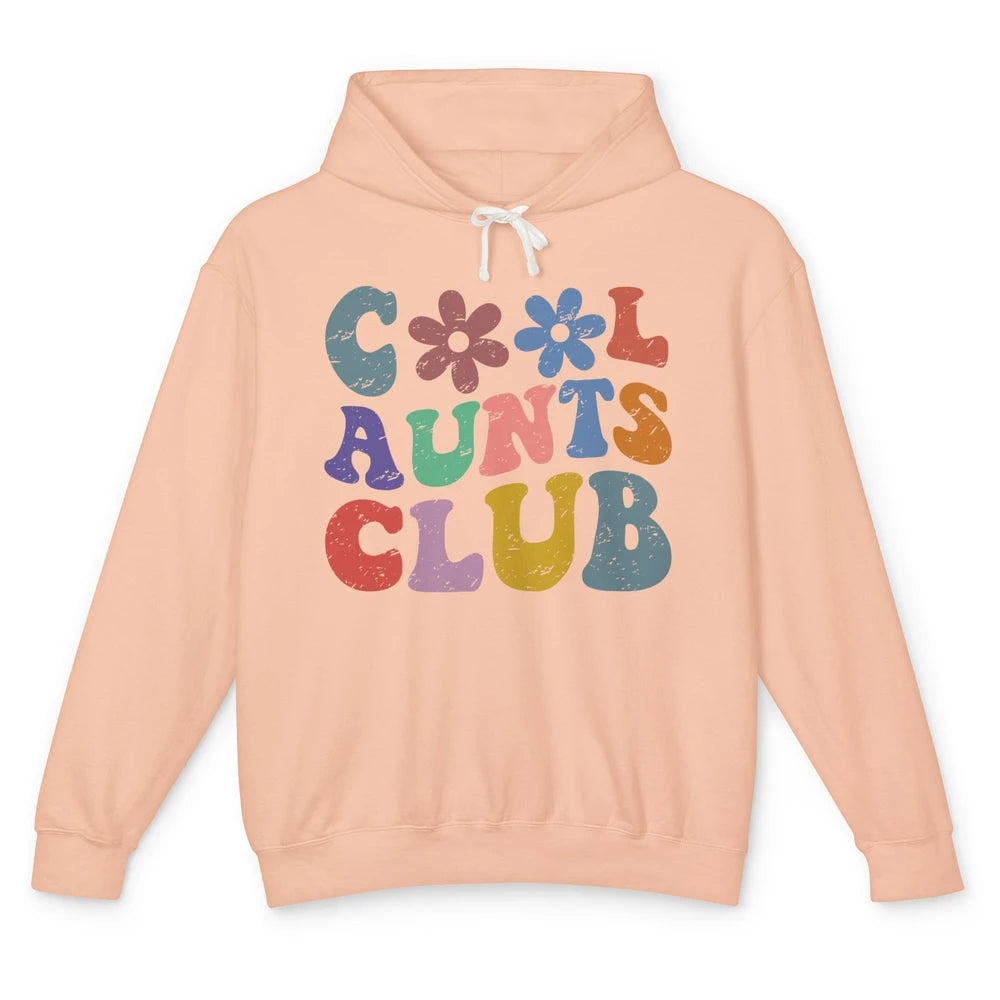 Floral Cool Aunts Club Groovy Aunt Sister Auntie Gift Unisex Lightweight Hoodie