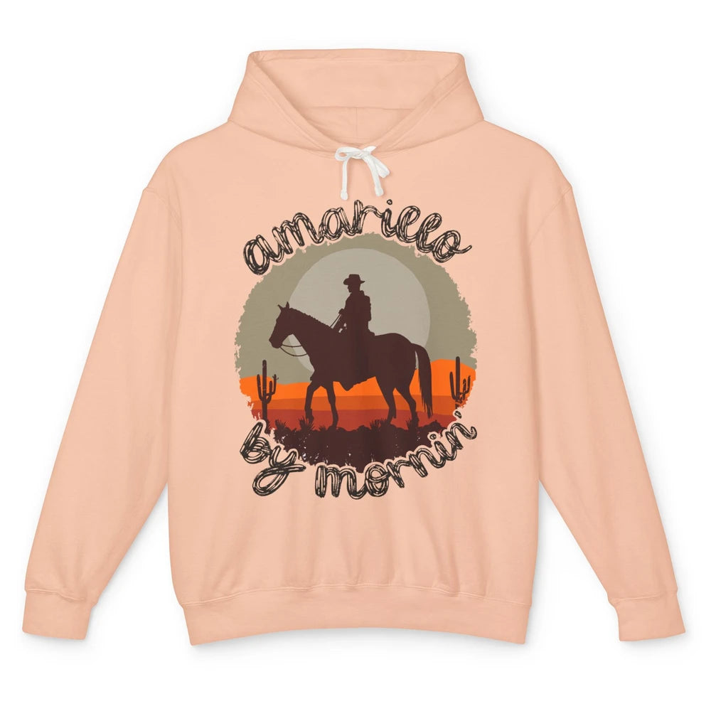 Vintage Cowboy Amarillo By Morning Desert Western Country Unisex Lightweight Hoodie