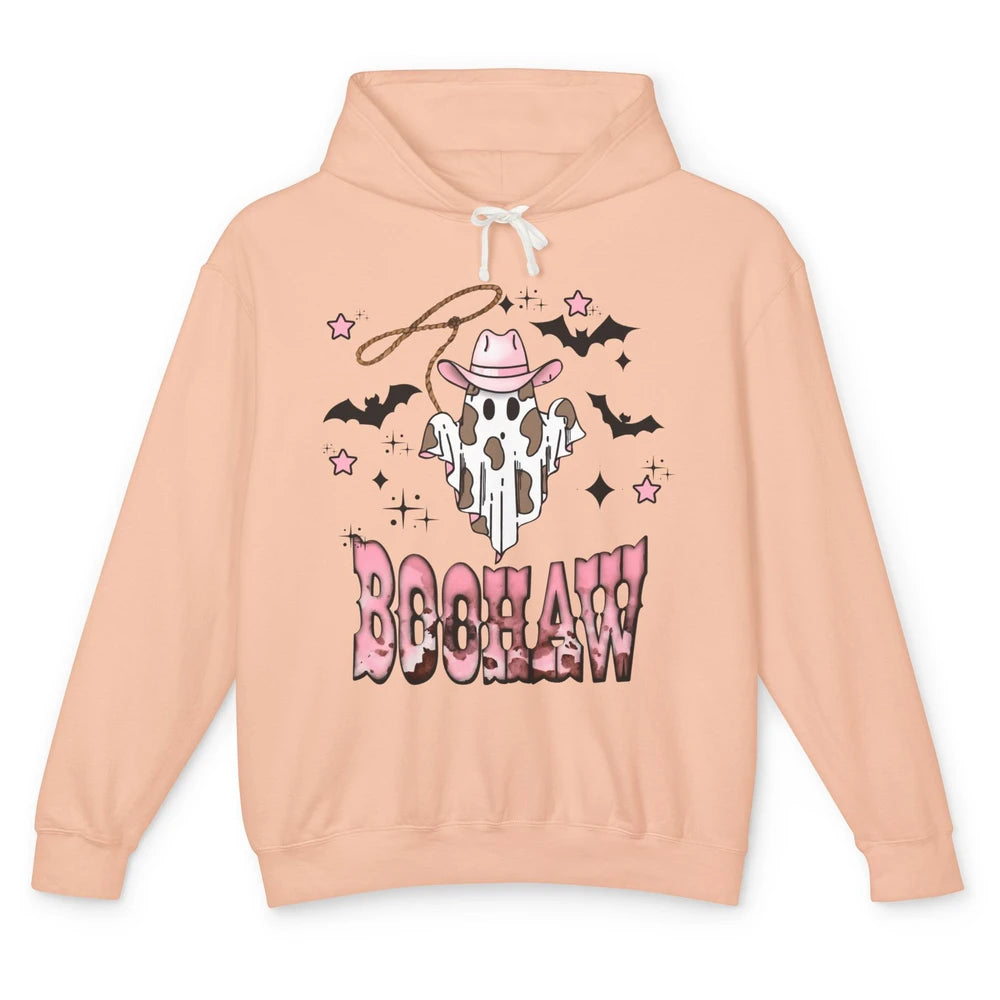 Retro Cowboy Ghost Boohaw Boot Scooting Western Halloween Unisex Lightweight Hoodie