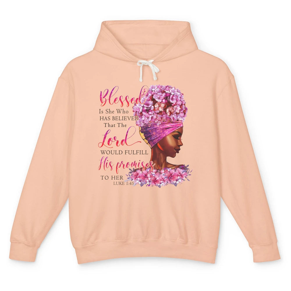 Black Girl In The Midst Of Storm Believe In God Christian Unisex Lightweight Hoodie