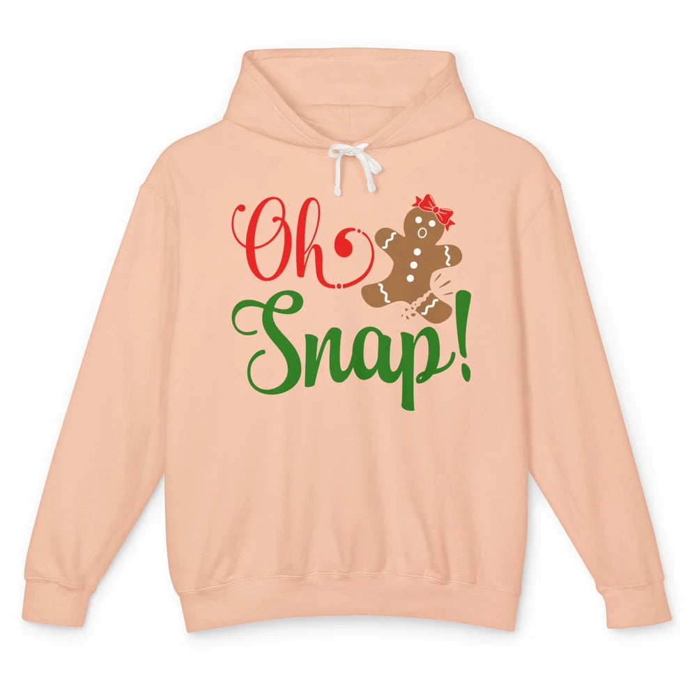 Funny Gingerbread Broken Oh Snap Western Christmas Cookies Unisex Lightweight Hoodie