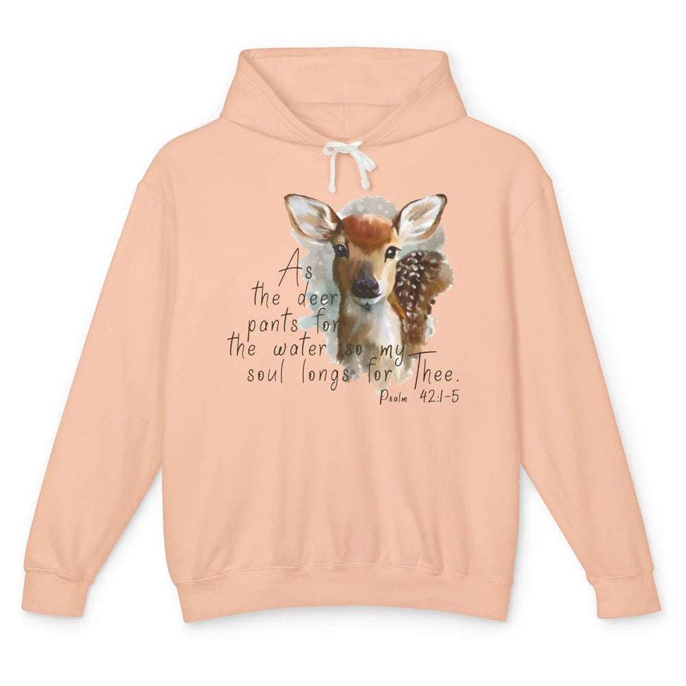 Christian As Deer Pants For The Water Bible Verse Religious Unisex Lightweight Hoodie